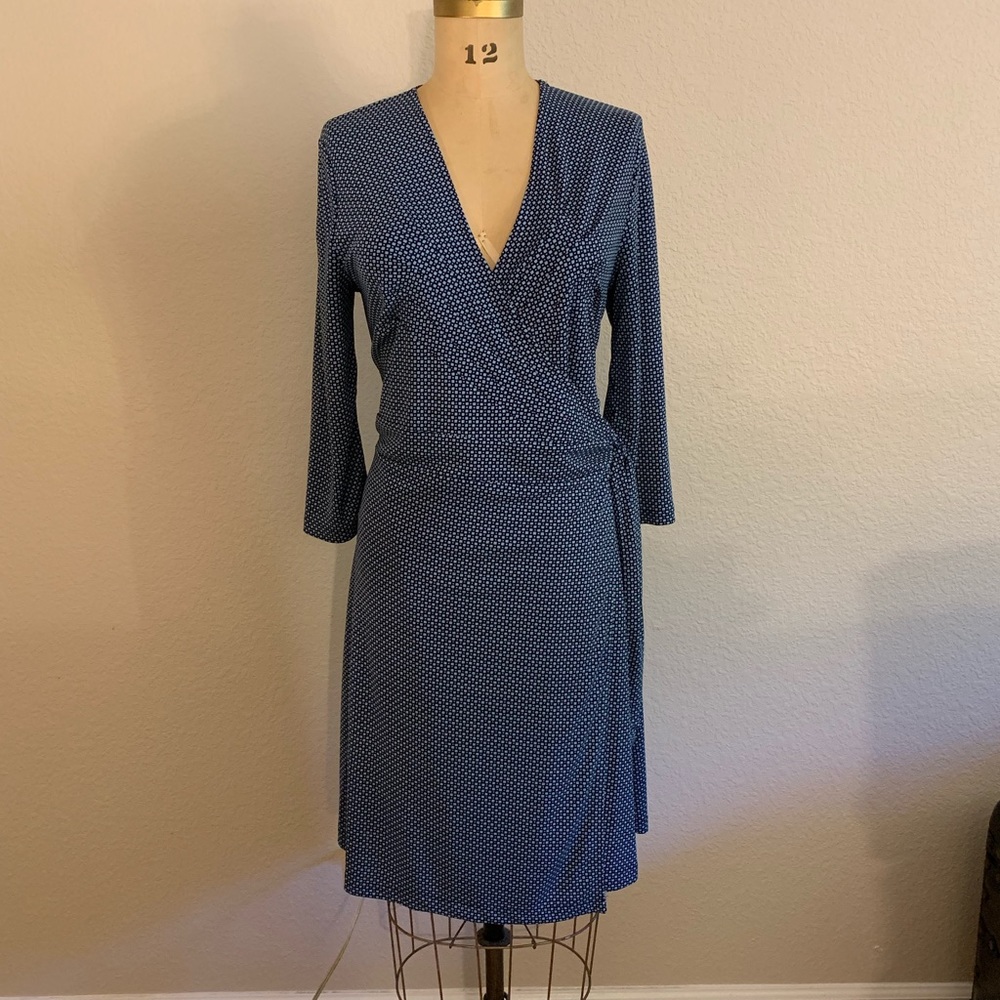 Isaac Mizrahi for Target Blue Wrap Dress. Durable material ands flattering fit.